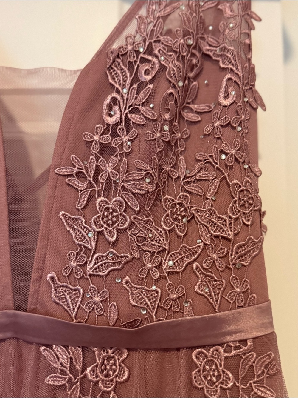 Ever Pretty Dusty Rose Lace & Tulle Dress - Picture 5 of 7